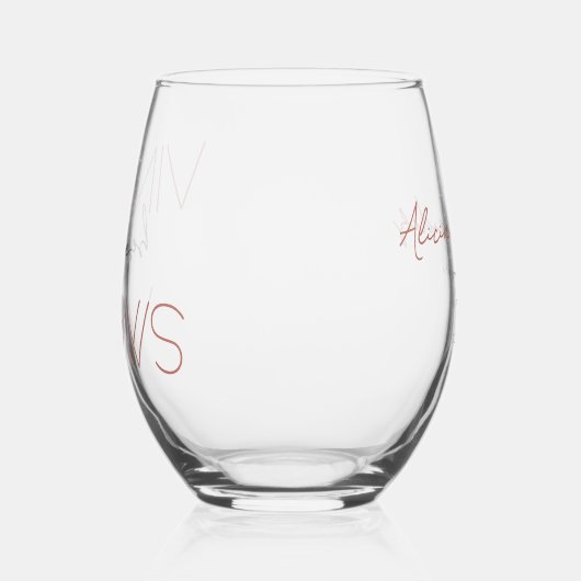 Vino Before Vows Bachelorette / Brautparty Weinglas Ohne Stiel (Links)