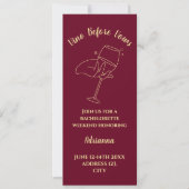 Vino Before Vows Bachelorette Einladung (Vorderseite)