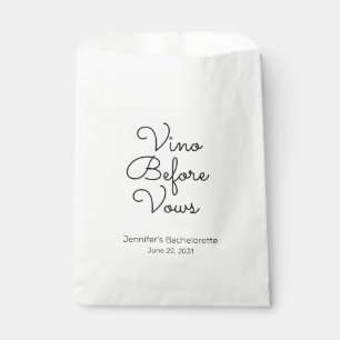 Vino Before Vows Bachelorette Paper Bevorzugung vo Geschenktütchen