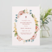 Vino Before Vows Bachelorette Weekend Einladung (Stehend Vorderseite)