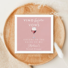 Vino Before Vows Blush Rosa Roter Wein Brautparty Serviette