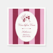 Vino Before Vows Brautjungfernparty Serviette (Vorderseite)