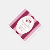 Vino Before Vows Brautjungfernparty Serviette (Ecke)