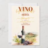 Vino Before Vows Brautparty Bachelorette Einladung (Vorderseite)