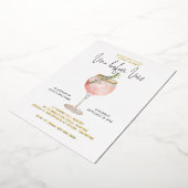 Vino Before Vows Brautparty Bachelorette Gold Folieneinladung (Gedreht)