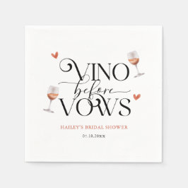 Vino Before Vows Brautparty Serviette