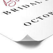 Vino Before Vows Brautparty Willkommen Poster (Ecke)