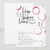 Vino Before Vows Bridal Dusche Einladung (Vorne/Hinten)