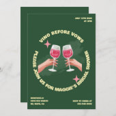Vino Before Vows Bridal Dusche Einladung (Vorne/Hinten)