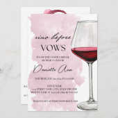 Vino Before Vows Bridal Dusche Einladung (Vorne/Hinten)