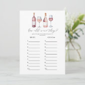 Vino Before Vows Bridal Games Digitaler Download Einladung (Stehend Vorderseite)