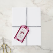 Vino Before Vows Bridal Shower Geschenkanhänger (Mit Garn)