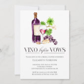Vino Before Vows Bridal Shower QR Code Registry Einladung (Vorderseite)