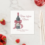 Vino before vows Bridal Shower Serviette (Beispiel)