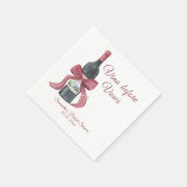 Vino before vows Bridal Shower Serviette (Ecke)