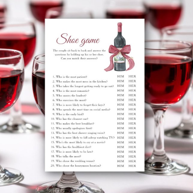 Vino before Vows Bridal shower Shoe game (Von Creator hochgeladen)