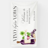 Vino Before Vows Bridal Shower Wine Welcome Decor Banner (Vertikal)