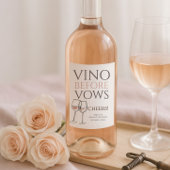 Vino Before Vows Doodle Wine Cheers Bridal Shower Weinetikett