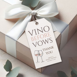 Vino Before Vows Doodle Wine Thanks Bridal Shower Geschenkanhänger