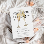 Vino Before Vows Elegantes Brautparty Einladung
