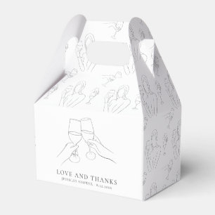 Vino Before Vows Elegantes Wein-Junggesellinnenabs Geschenkschachtel