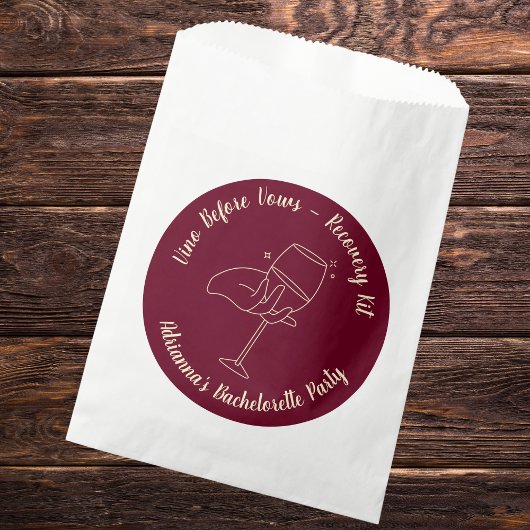 Vino Before Vows Erholung Kit Bachelorette Geschenktütchen
