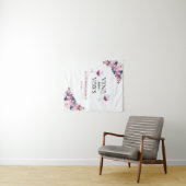 Vino Before Vows Floral Brautparty Hintergrund Wandteppich (Beispiel (Horizontal))