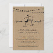 Vino Before Vows Funny Bridal Dusche Einladung (Vorderseite)