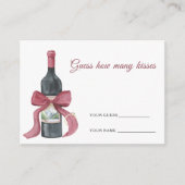Vino before vows How many kisses bridal game Begleitkarte (Vorderseite)