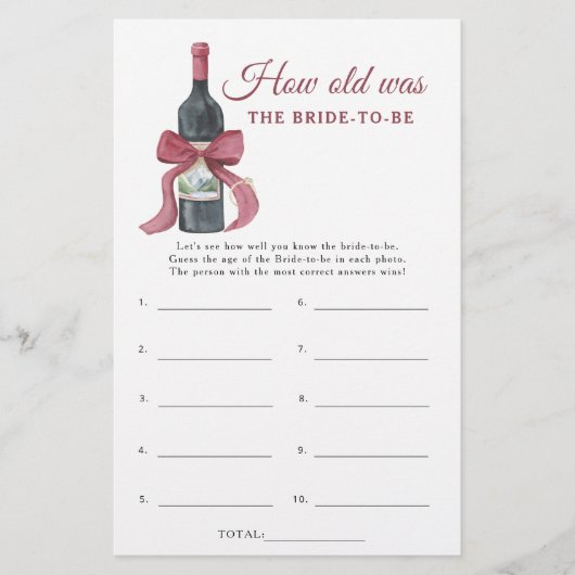 Vino before Vows How old was the bride to be game (Vorderseite)