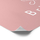 Vino Before Vows Pink Brautparty Willkommen Poster (Ecke)