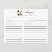 Vino Before Vows Recipe Card Bridal Shower Insert (Vorderseite)