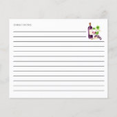Vino Before Vows Recipe Card Bridal Shower Insert (Rückseite)