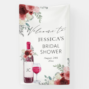 Vino Before Vows Red Wine Begrüßungszeichen Banner