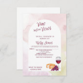 Vino Before Vows Response Card RSVP Karte (Vorne/Hinten)