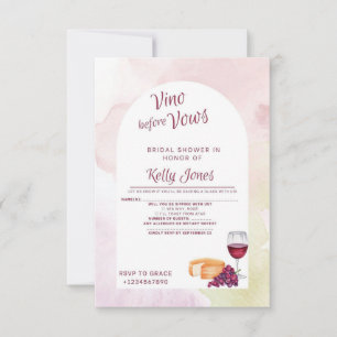 Vino Before Vows Response Card RSVP Karte