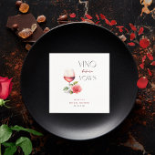 Vino Before Vows Rosa Brautparty zum Thema Wein Serviette