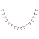 Vino Before Vows Rustikales rosa Brautparty Wimpelkette (Alle)