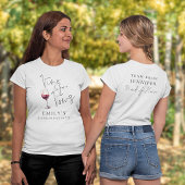 Vino Before Vows Trauzeugin Junggeselinnen-Abschie T-Shirt