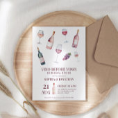 Vino Before Vows Trendy Modern Probe Dinner Einladung