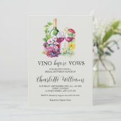 Vino Before Vows Wasserfarbe Brautparty Einladung (Stehend Vorderseite)