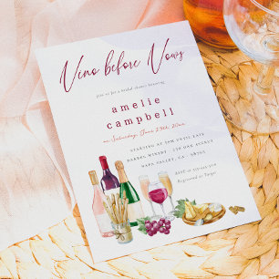 Vino Before Vows Wein Brautparty Einladung