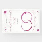 Vino Before Vows, Wein, Brautparty Willkommen Banner (Horizontal)