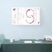 Vino Before Vows, Wein, Brautparty Willkommen Banner (Messe)