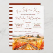 Vino Before Vows, Weinberg Brautparty Einladung (Vorne/Hinten)