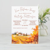 Vino Before Vows, Weinberg Brautparty Einladung (Stehend Vorderseite)