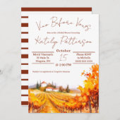 Vino Before Vows, Weinberg Brautparty Einladung (Vorne/Hinten)