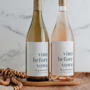 Vino Before Vows Weinland Junggesellinnenabschied Weinetikett