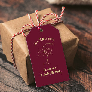 Vino Before Vows Wine Burgund Bachelorette Geschenkanhänger