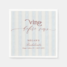 Vino before Vows Wine Country Bachelorette Party Serviette
